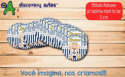 Rótulo Adesivo Latinha Ursinho