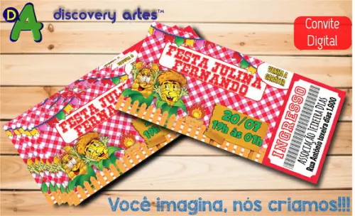 Convite Ingresso Digital Festa Junina