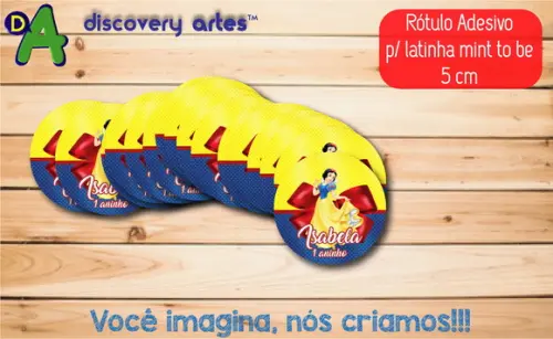 Rótulo Adesivo Latinha Branca de Neve