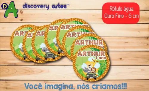 Rótulo Adesivo Água Ouro Fino Safari