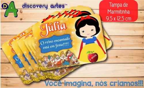 Tampa de Marmitinha Branca de Neve