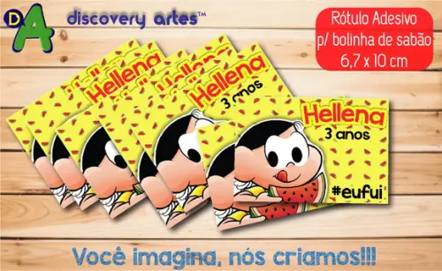 Rótulo Adesivo Bolinha de sabão Magali