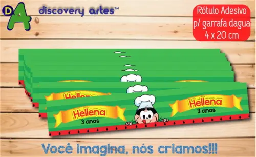 Rótulo Adesivo Garrafa D'água Magali