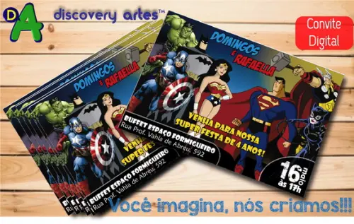 Convite Digital Super Herois