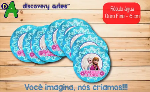 Rótulo Adesivo Água Ouro Fino Frozen