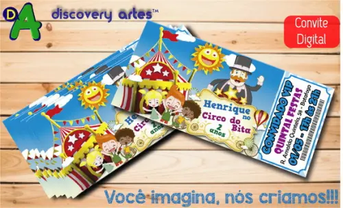 Convite Ingresso Digital Mundo Bita - Circo do Bita