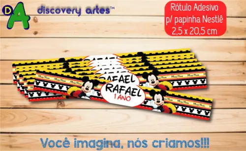 Rótulo Adesivo Papinha Mickey
