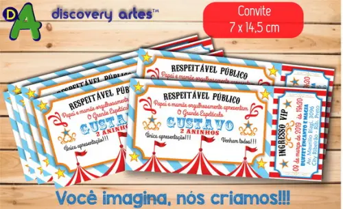 Convite Ingresso Circo