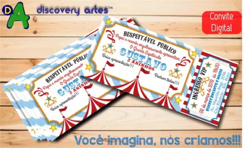 Convite Ingresso Digital Circo