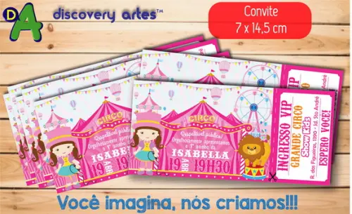 Convite Ingresso Circo Rosa
