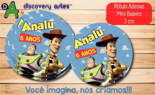 Rótulo Adesivo Mini Baleiro Toy Story
