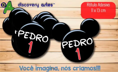 Rótulo Adesivo Cabeça do Mickey
