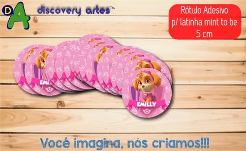 Rótulo Adesivo Latinha Patrulha Canina