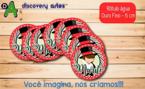 Rótulo Adesivo Água Ouro Fino Circo