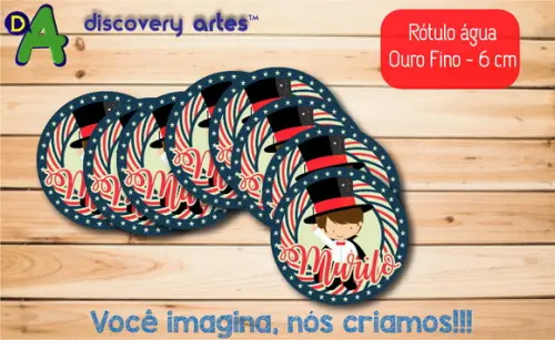 Rótulo Adesivo Água Ouro Fino Circo