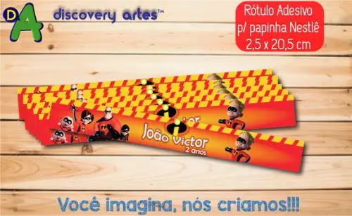 Rótulo Adesivo Papinha os Incríveis