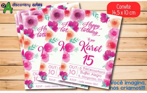 Convite Aniversário 15 Anos