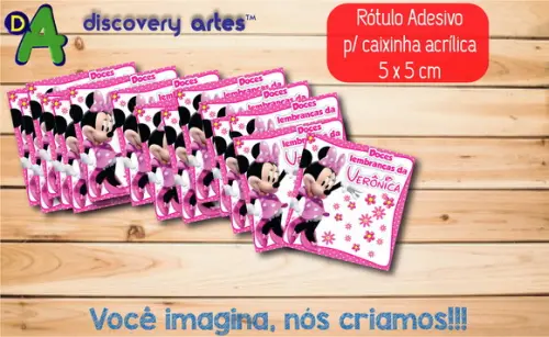 Rótulo Adesivo Caixinha Minnie