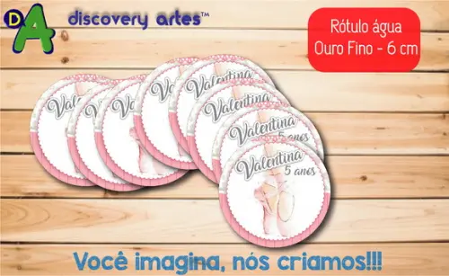 Rótulo Adesivo Água Ouro Fino Bailarina