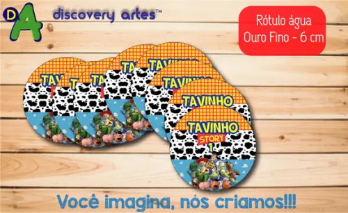 Rótulo Adesivo Água Ouro Fino Toy Story