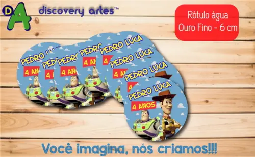 Rótulo Adesivo Água Ouro Fino Toy Story