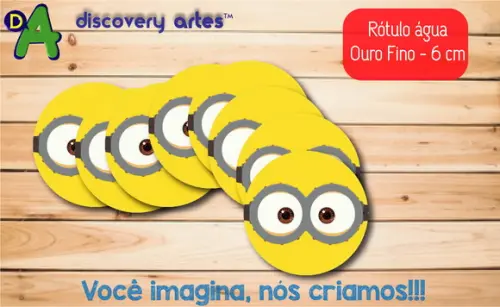 Rótulo Adesivo Água Ouro Fino Minions