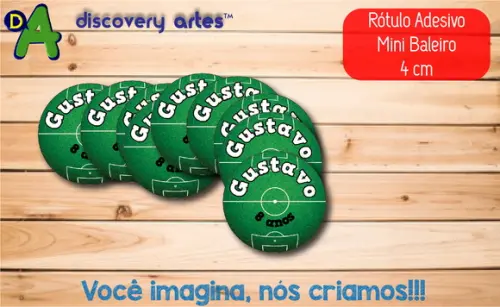 Rótulo Adesivo Mini Baleiro Futebol