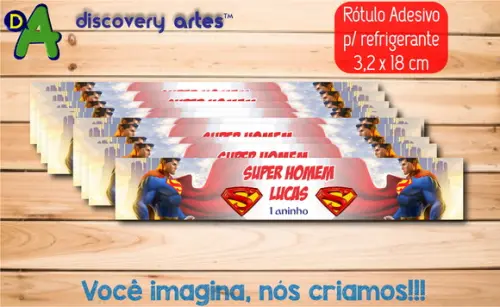 Rótulo Adesivo Refrigerante Superman