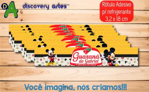 Rótulo Adesivo Refrigerante Mickey