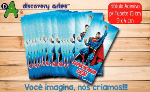 Rótulo Adesivo Tubete Superman
