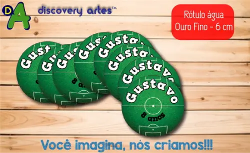 Rótulo Adesivo Água Ouro Fino Futebol