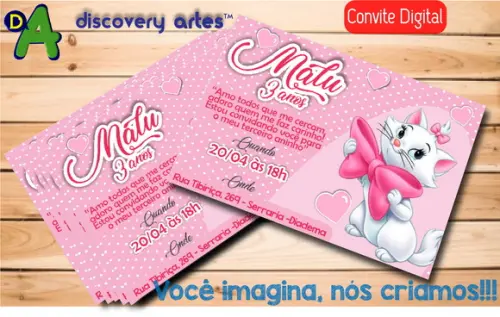 Convite Digital Gatinha Marie
