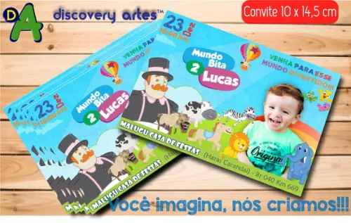 Convite Mundo Bita com Foto