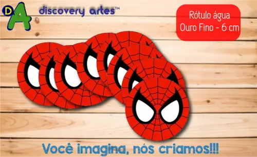 Rótulo Adesivo Água Ouro Fino Homem Aranha