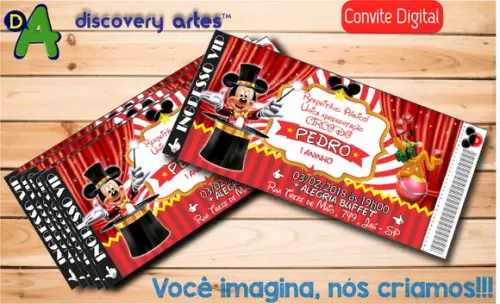 Convite Ingresso Digital Circo do Mickey
