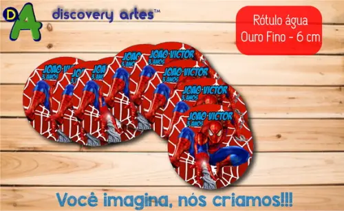 Rótulo Adesivo Água Ouro Fino Homem Aranha