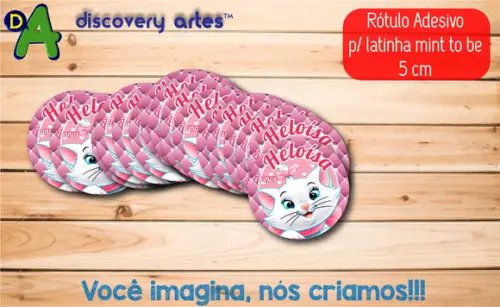 Rótulo Adesivo Latinha Gatinha Marie