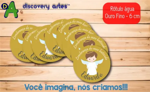 Rótulo Adesivo Água Ouro Fino Batizado