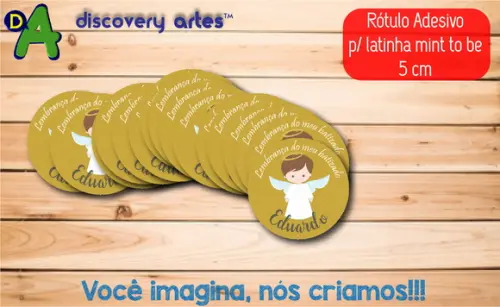 Rótulo Adesivo Latinha Batizado
