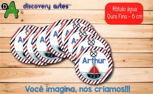 Rótulo Adesivo Água Ouro Fino Marinheiro