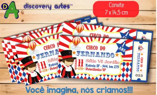Convite Ingresso Circo