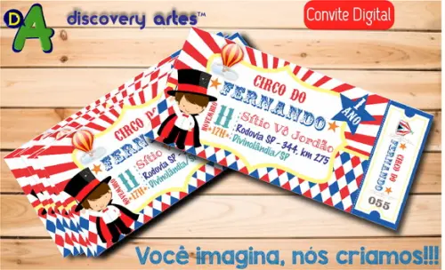 Convite Ingresso Digital Circo