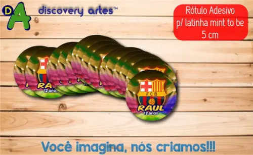 Rótulo Adesivo Latinha Barcelona