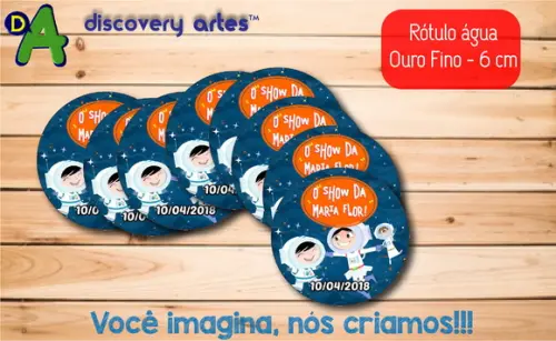 Rótulo Adesivo Água Ouro Fino Show da Luna