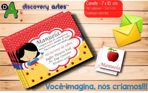 Convite Branca de Neve