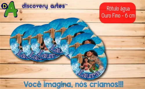 Rótulo Adesivo Água Ouro Fino Moana