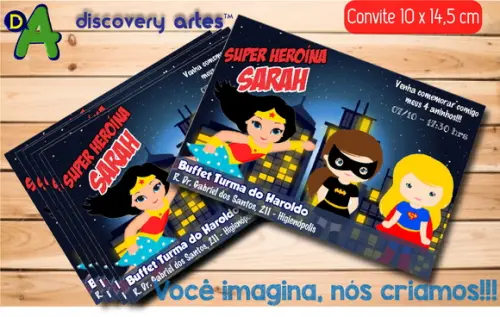 Convite Super Heroínas