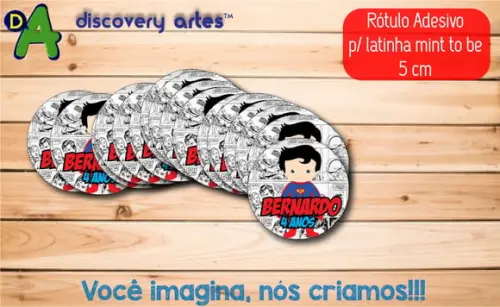 Rótulo Adesivo Latinha Superman