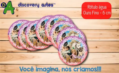 Rótulo Adesivo Água Ouro Fino Rapunzel