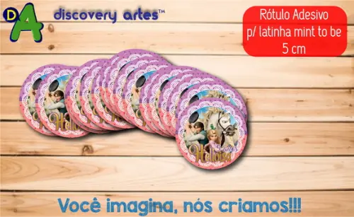 Rótulo Adesivo Latinha Rapunzel